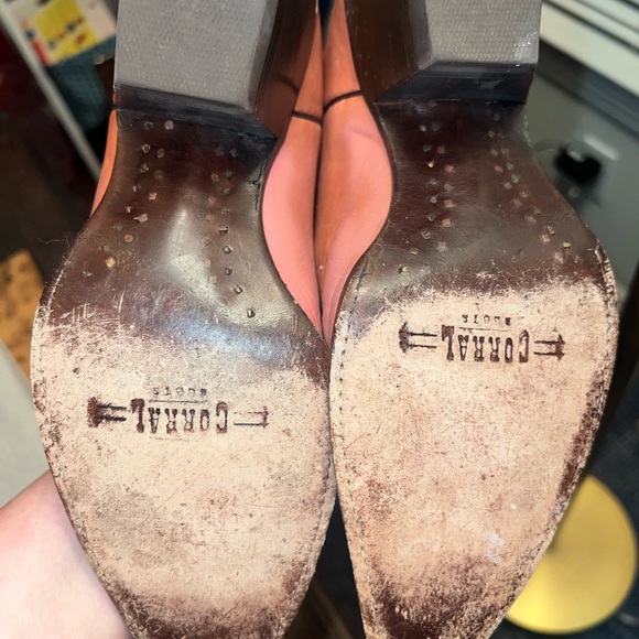 Corral Pink and Black Skull Flame Heeled Boots - Picture 7 of 7